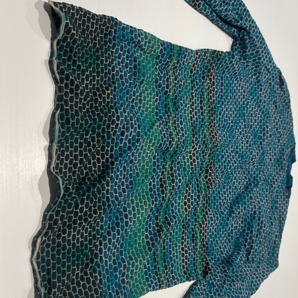 M by Missoni Blue and Green Patterned Cardigan - Picture 6 of 6